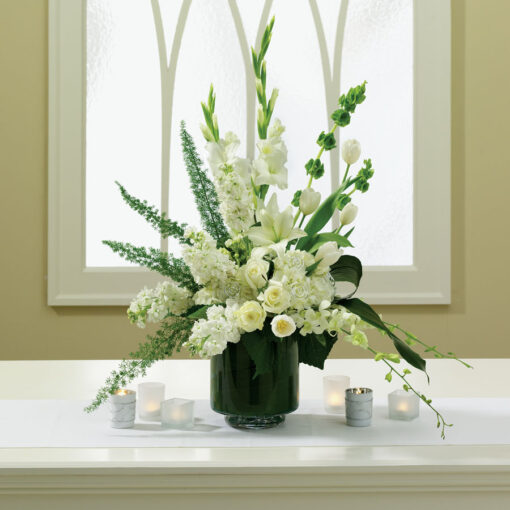 Pearled Passions Altar Arrangement