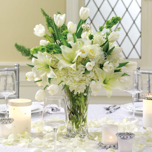 Pearled Passions Reception Centerpiece