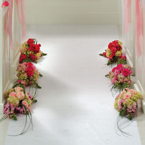 Blushing Beauty Aisle Flowers