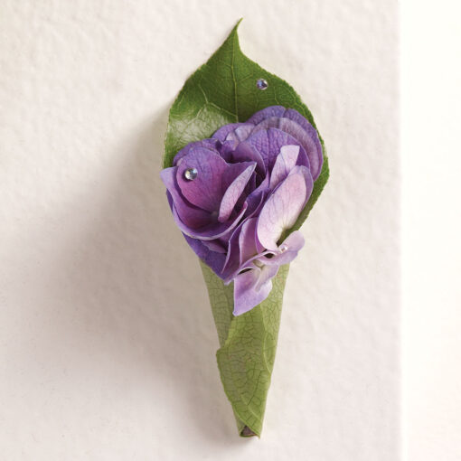 Purple Petals Boutonniere