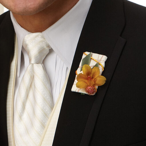 Orchid Frenzy Boutonniere