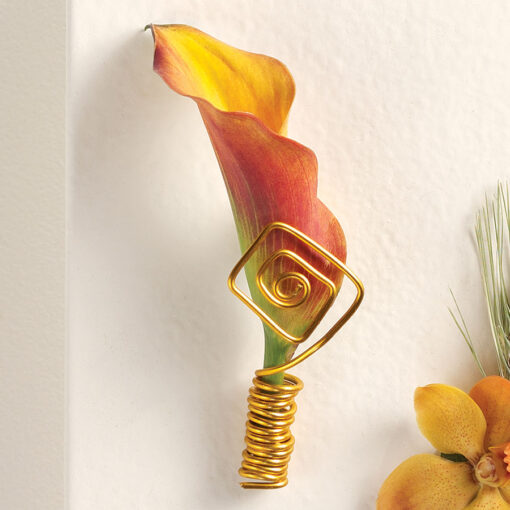 Wired Lily Boutonniere