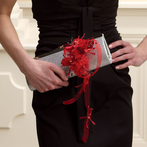 Red Dazzle Clutch Corsage