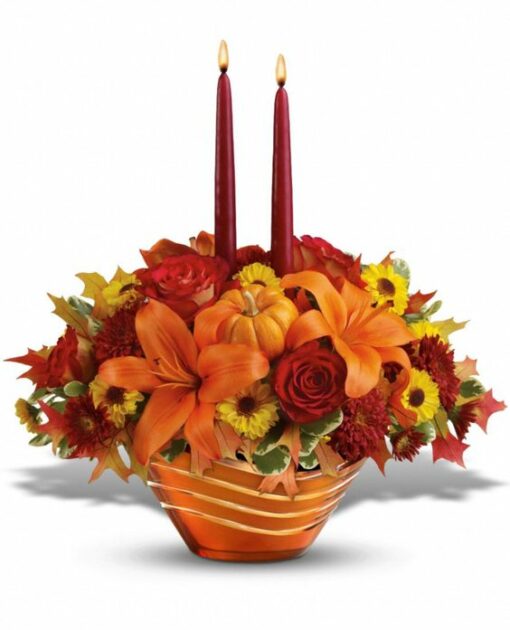 Teleflora's Amber Waves Centerpiece