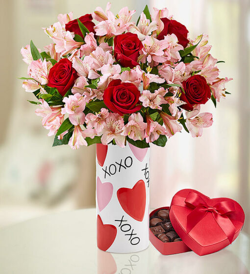 True Love Rose & Peruvian Lily Bouquet
